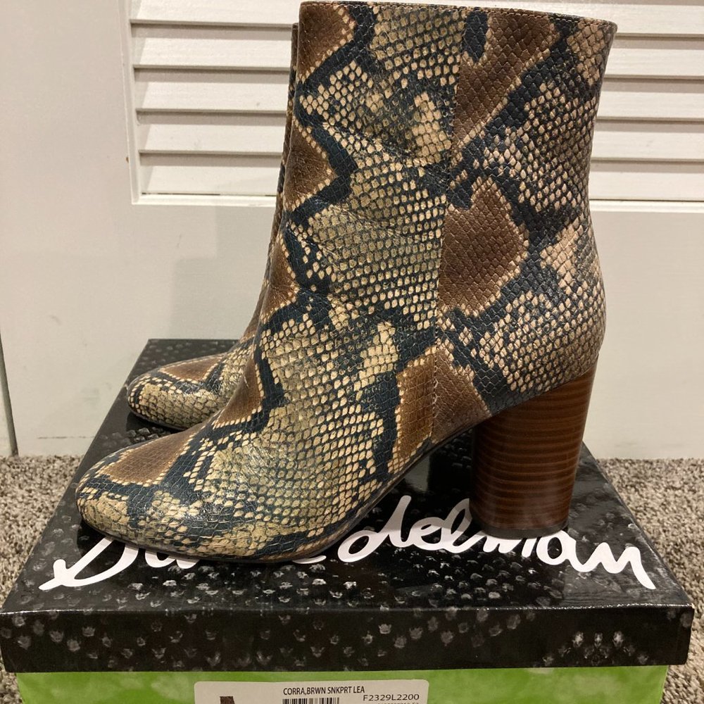 Sam Edelman - Corra Brown Snake Print Leather - Women Size 8.5 - Pre Owned - Picture 4 of 4